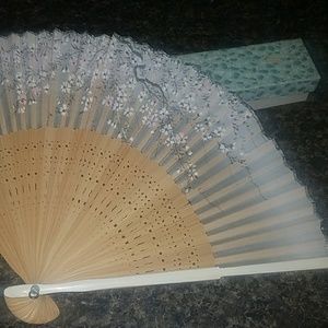 Vintage Fan handpainted